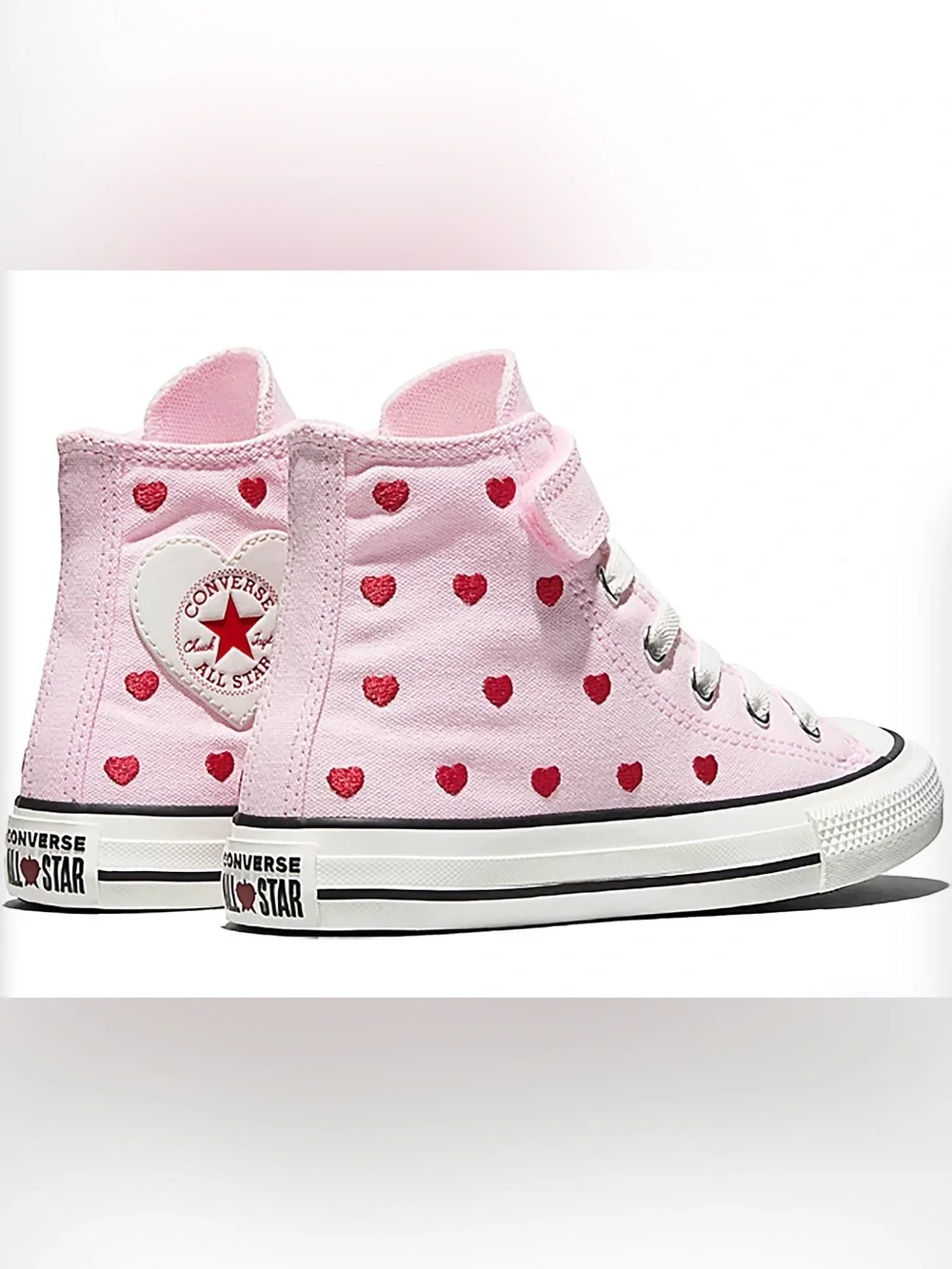 Converse Chuck Taylor All Star Hearts & Roses Easy On 13.5 Pink